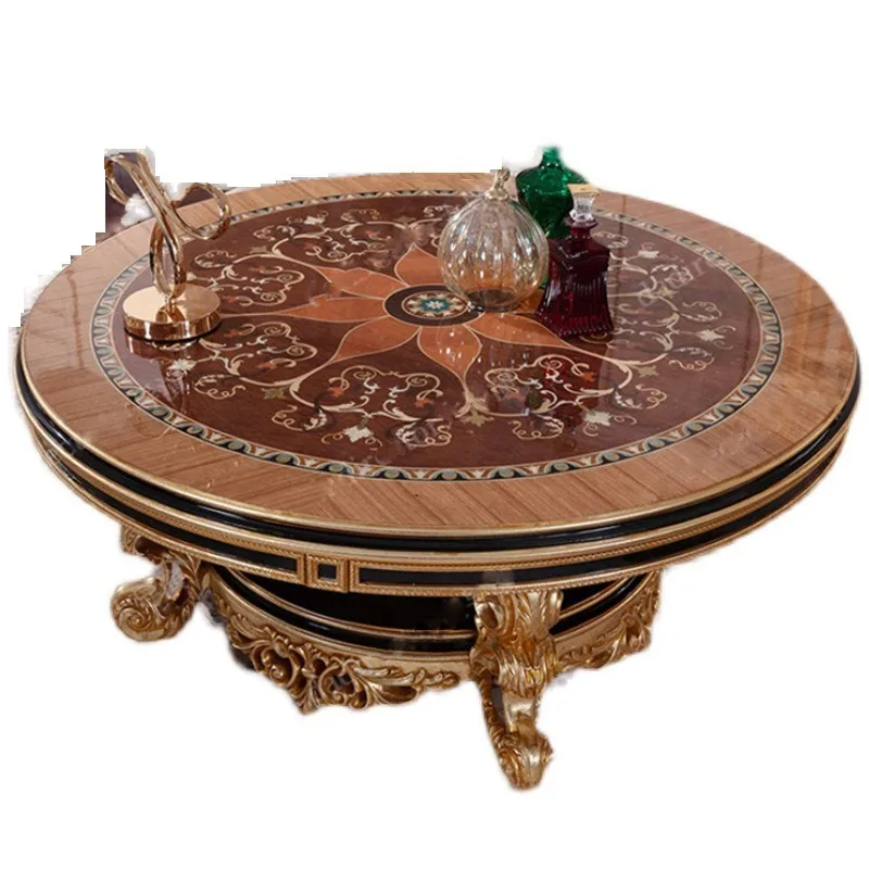 Round coffee table French villa living room side few small tea table furniture
Round coffee table French villa living room side few small tea table furniture