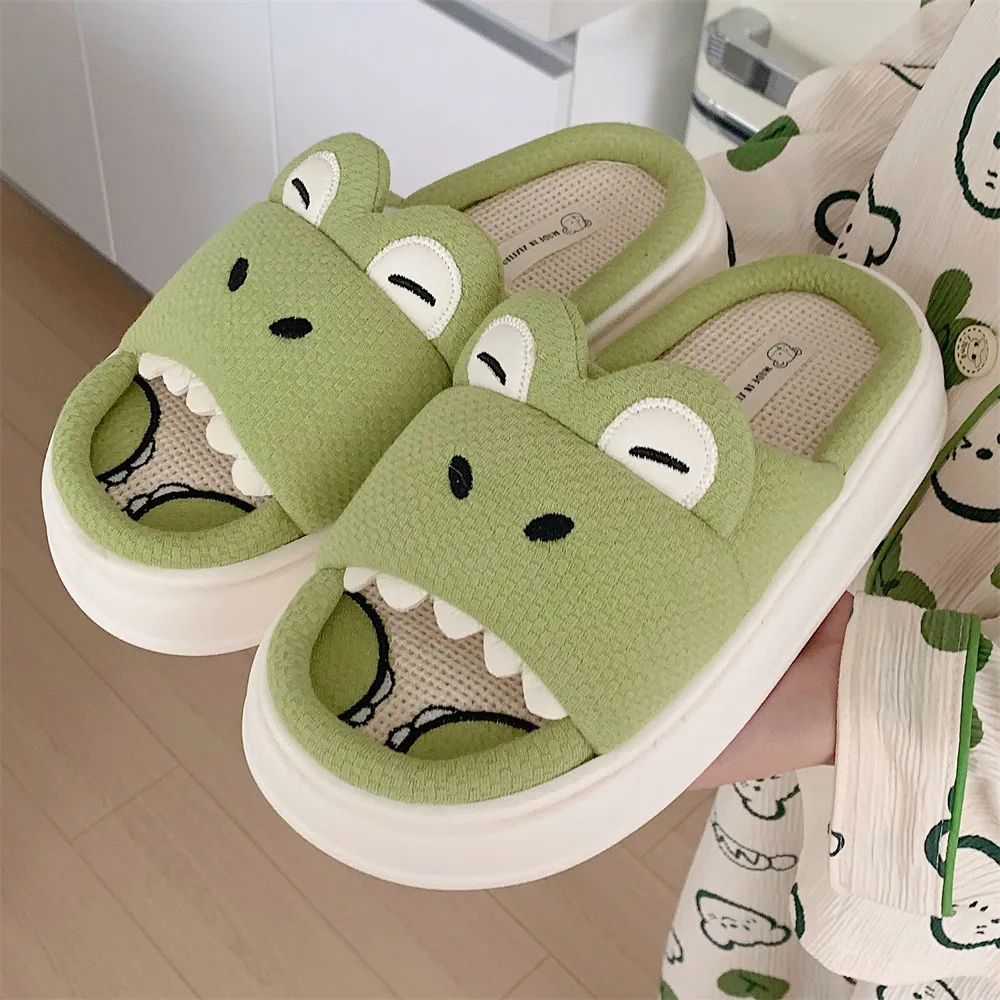 Dinosaur Slippers Women Summer Cute Home Linen Couples Indoor House Non Slip Thick Funny Sandals Cartoon Kawaii Shoes 2026 New
Dinosaur Slippers Women Summer Cute Home Linen Couples Indoor House Non Slip Thick Funny Sandals Cartoon Kawaii Shoes 2026 New