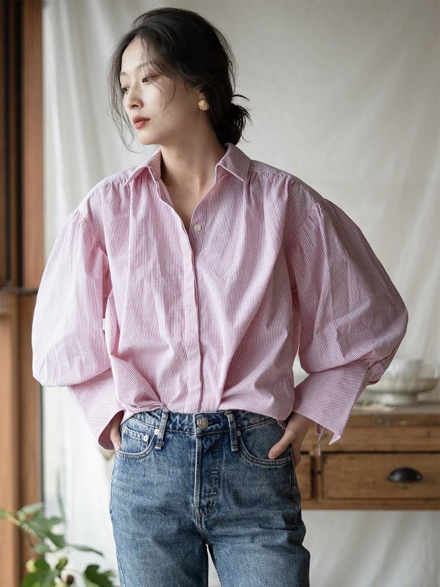 Женская блузка Mauve Studio Commuter Simple Stripe с длинными рукавами, хлопковая, с открытым передом, свободного кроя, модная, премиум-качества
Женская блузка Mauve Studio Commuter Simple Stripe с длинными рукавами, хлопковая, с открытым передом, свободного кроя, модная, премиум-качества