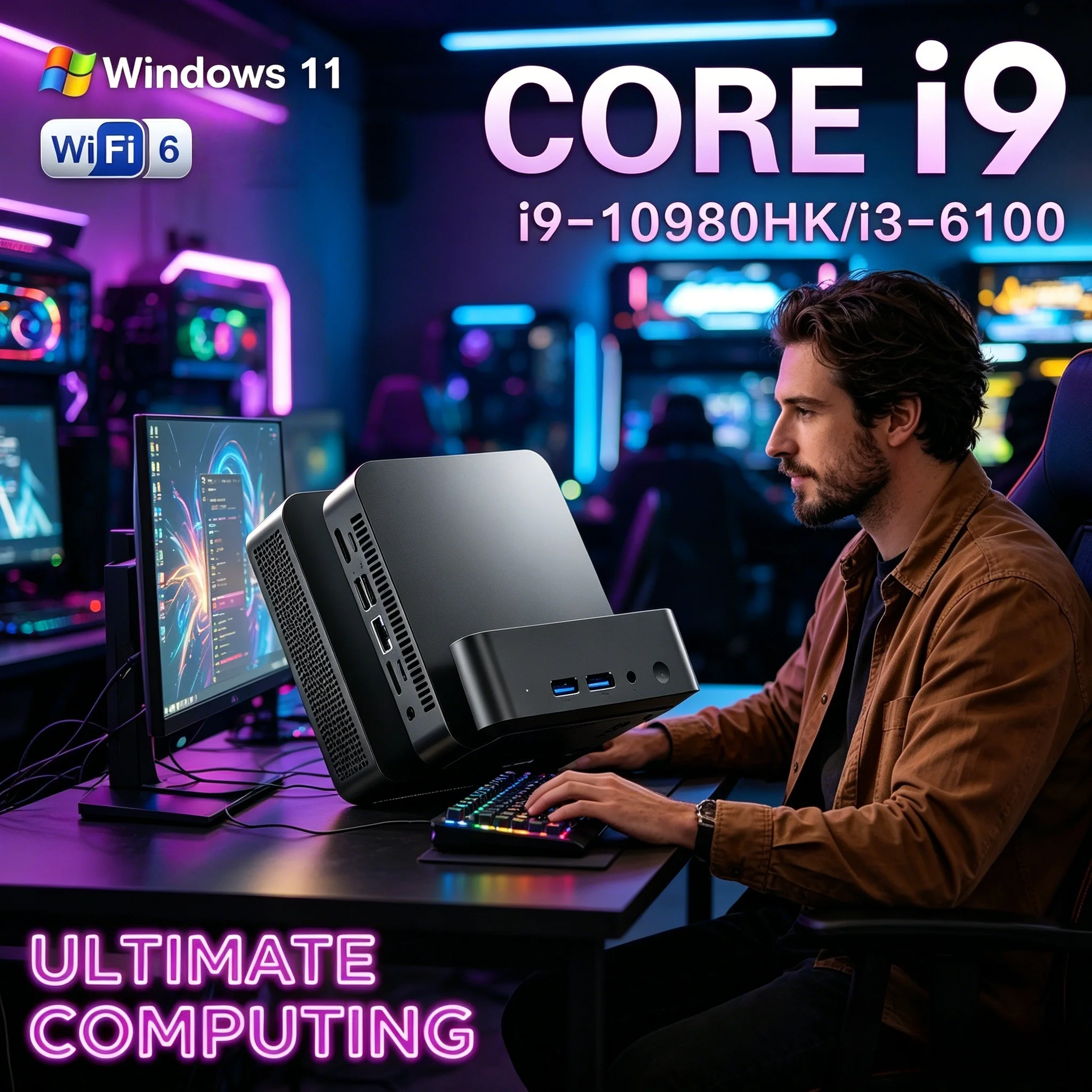 Laptop Premium Silent I9 Mini PC Win11 Pro Fast Running Multifunctional Home Outdoor Travel Working Gaming Computer
Laptop Premium Silent I9 Mini PC Win11 Pro Fast Running Multifunctional Home Outdoor Travel Working Gaming Computer
