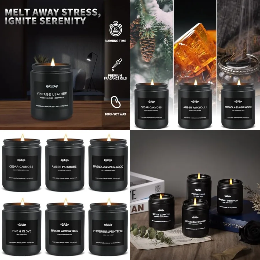 6 Pack Candles for Home Scented Aromatherapy Candles Gifts Set for Men Men Candle Set 42 oz 300 Hour Long Lasting Candles Gifts
6 Pack Candles for Home Scented Aromatherapy Candles Gifts Set for Men Men Candle Set 42 oz 300 Hour Long Lasting Candles Gifts