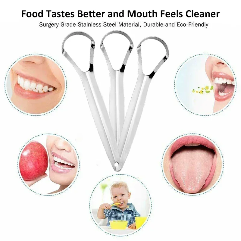1/2Pcs Reusable Stainless Steel Useful Tongue Scraper Cleaner Fresh Breath Cleaning Coated Tongue Oral Hygiene Care Tools
1/2Pcs Reusable Stainless Steel Useful Tongue Scraper Cleaner Fresh Breath Cleaning Coated Tongue Oral Hygiene Care Tools