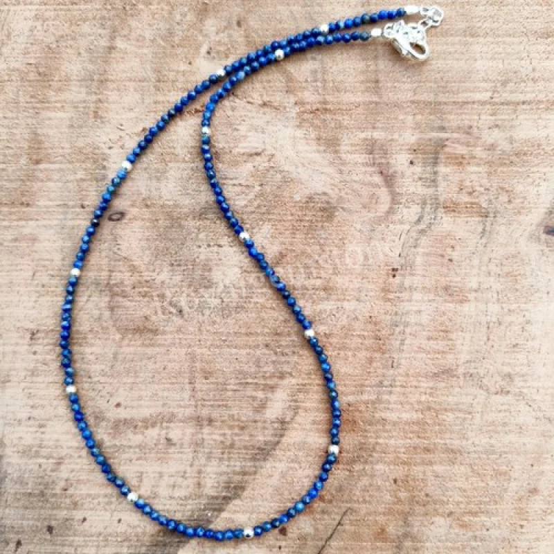 Natural Lapis Lazuli 2mm Faceted Round Beads, Beaded Necklace
Natural Lapis Lazuli 2mm Faceted Round Beads, Beaded Necklace