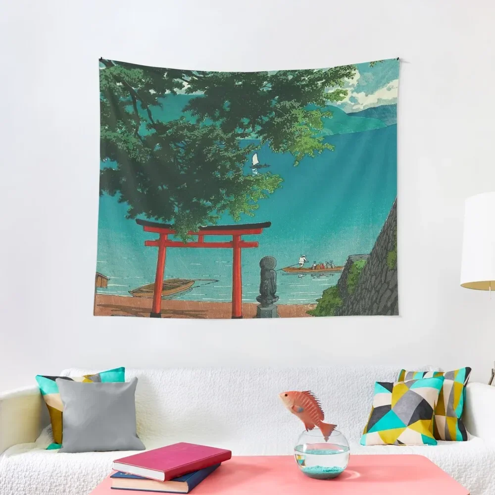 Chuzenji Temple at Utagahama Beach Japanese Woodblock Print Vintage East Asian Art by Kawase Hasui Tapestry
Chuzenji Temple at Utagahama Beach Japanese Woodblock Print Vintage East Asian Art by Kawase Hasui Tapestry
