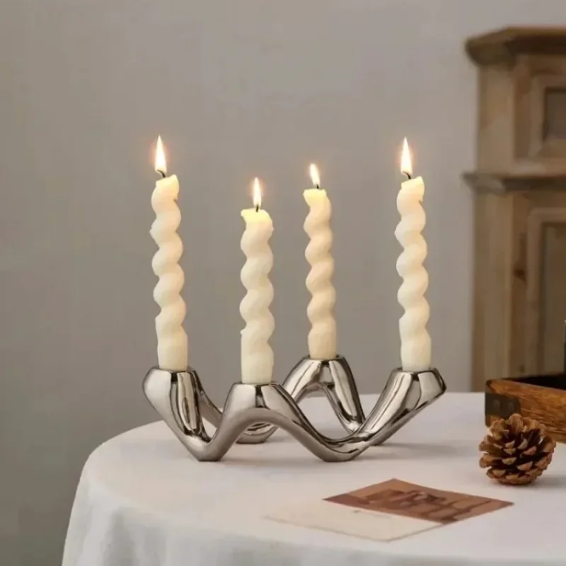 Simple Silver Ceramic Candlestick Decoration Wave Shaped Candle Holders Abstract Sculpture Ornament Nordic Ins Home Decorations
Simple Silver Ceramic Candlestick Decoration Wave Shaped Candle Holders Abstract Sculpture Ornament Nordic Ins Home Decorations
