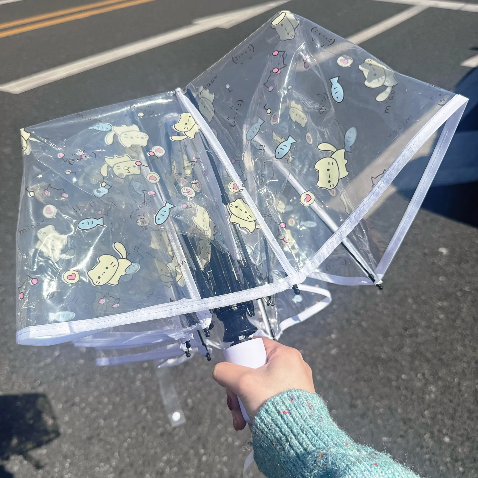 Transparent Long-Handled Automatic Umbrella And Fish Design High-Aesthetic Value for Women Cute Girl Heart Stack Umbrella
Transparent Long-Handled Automatic Umbrella And Fish Design High-Aesthetic Value for Women Cute Girl Heart Stack Umbrella