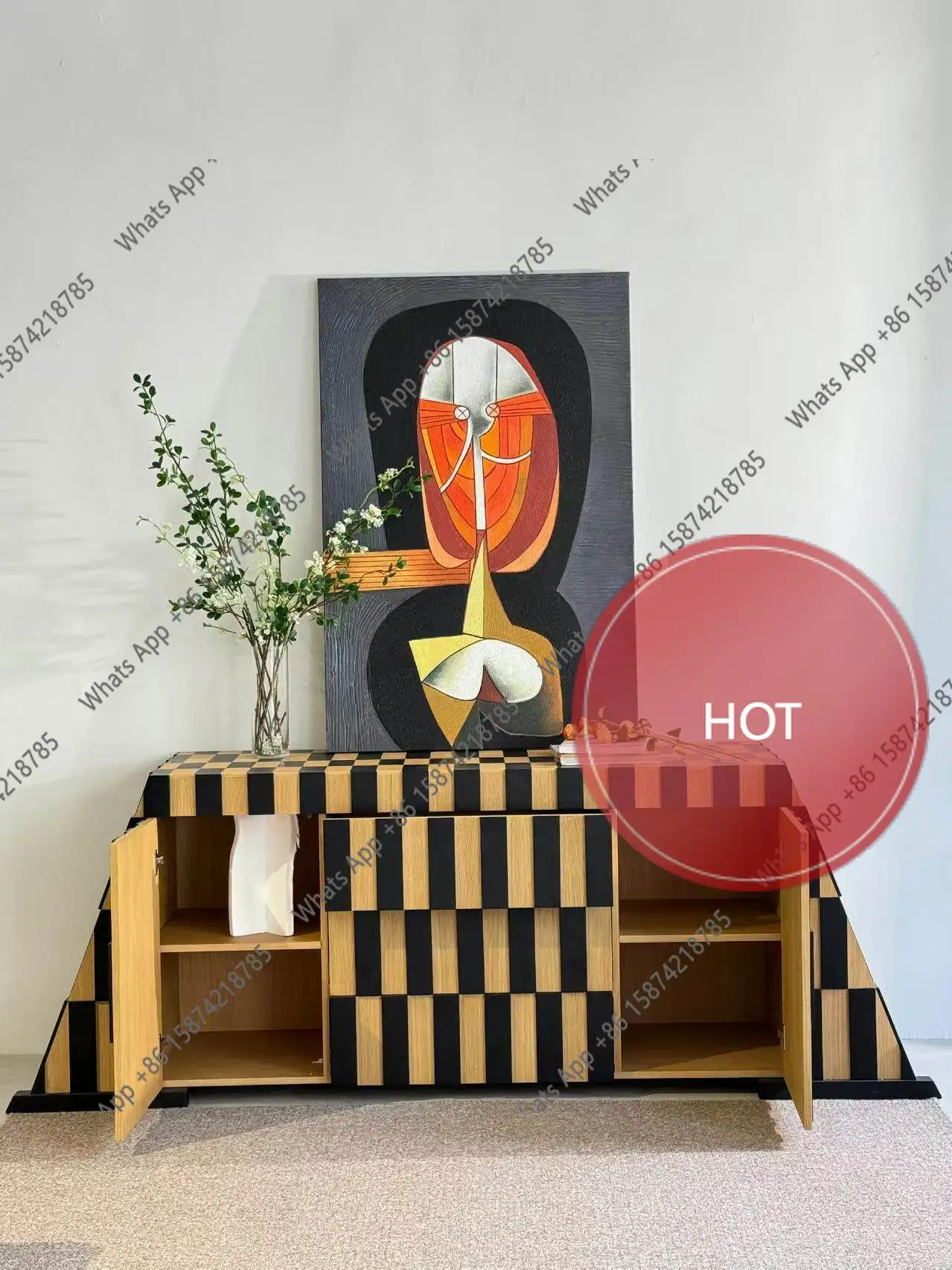 G Medieval Designer Creative Art Solid Wood Color Matching Side Cabinet Modern Simple Light Luxury Entrance Locker
G Medieval Designer Creative Art Solid Wood Color Matching Side Cabinet Modern Simple Light Luxury Entrance Locker