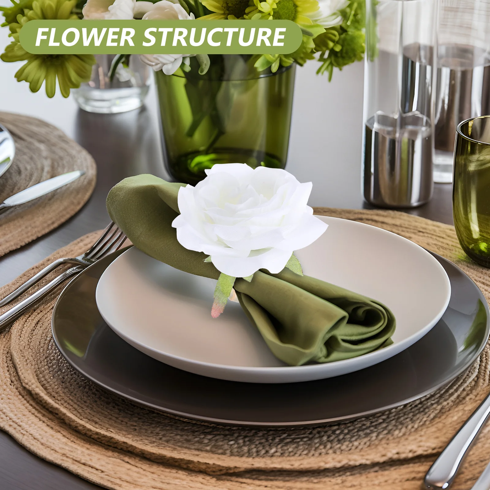 6Pcs Red Rose Napkin Rings Set Fabric Flower Serviette Buckles for Wedding Banquet Holiday Party Thanksgiving Table Decoration
6Pcs Red Rose Napkin Rings Set Fabric Flower Serviette Buckles for Wedding Banquet Holiday Party Thanksgiving Table Decoration