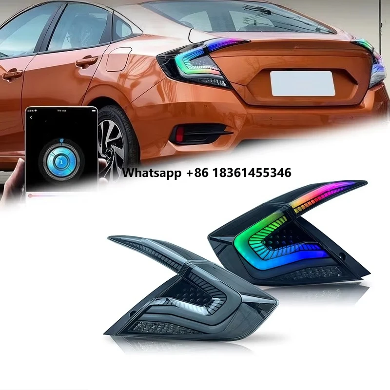 for 10th Gen Civic RGB Taillights 2016-2021 LED Tail Lamp Dynamic Turn Signal Light Car Taillights Assembly FT Car Lights
for 10th Gen Civic RGB Taillights 2016-2021 LED Tail Lamp Dynamic Turn Signal Light Car Taillights Assembly FT Car Lights