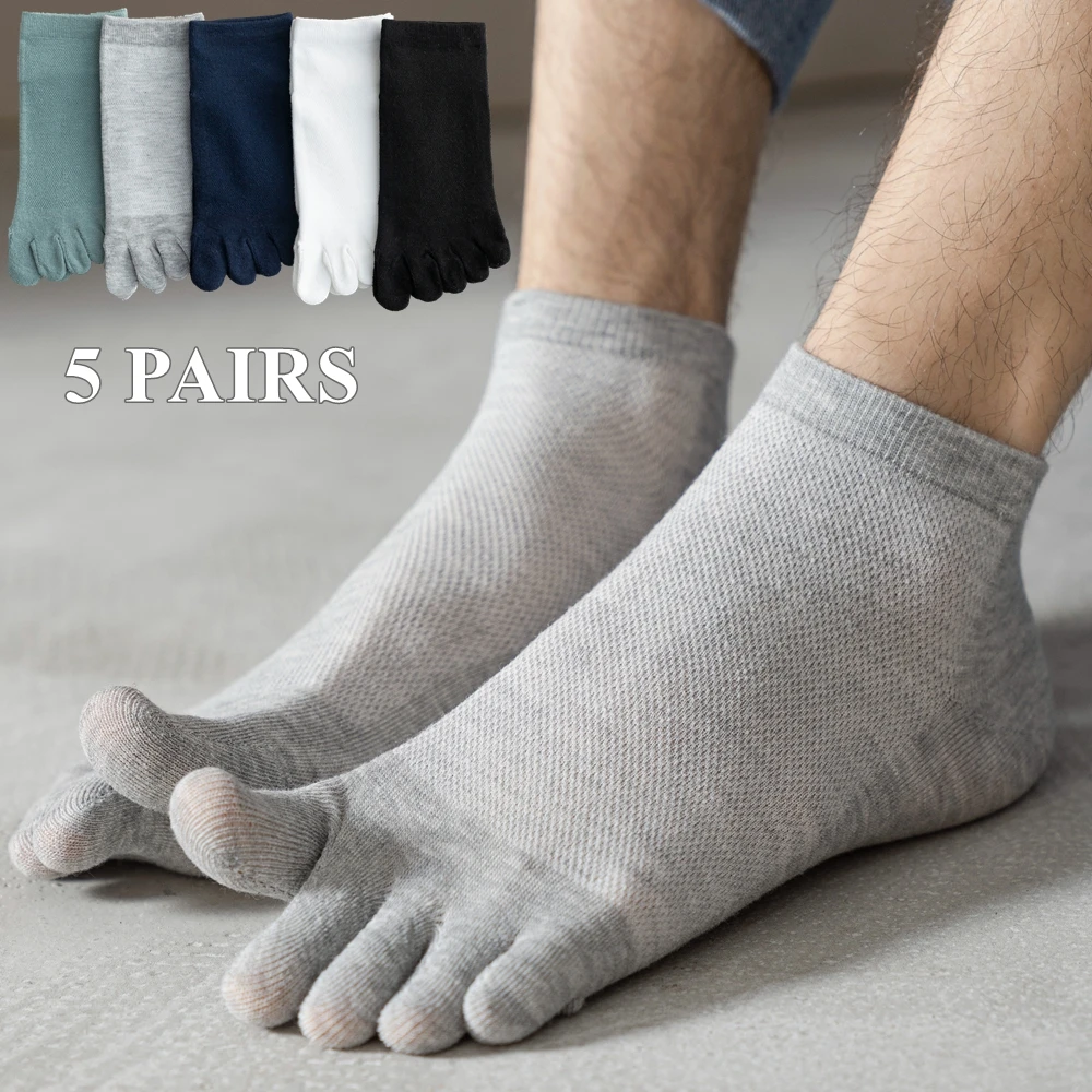 5 Pairs Men Toe Socks Summer Mesh Thin Five Finger Socks Sports Ankle Socks with Separate Fingers Athletic
5 Pairs Men Toe Socks Summer Mesh Thin Five Finger Socks Sports Ankle Socks with Separate Fingers Athletic
