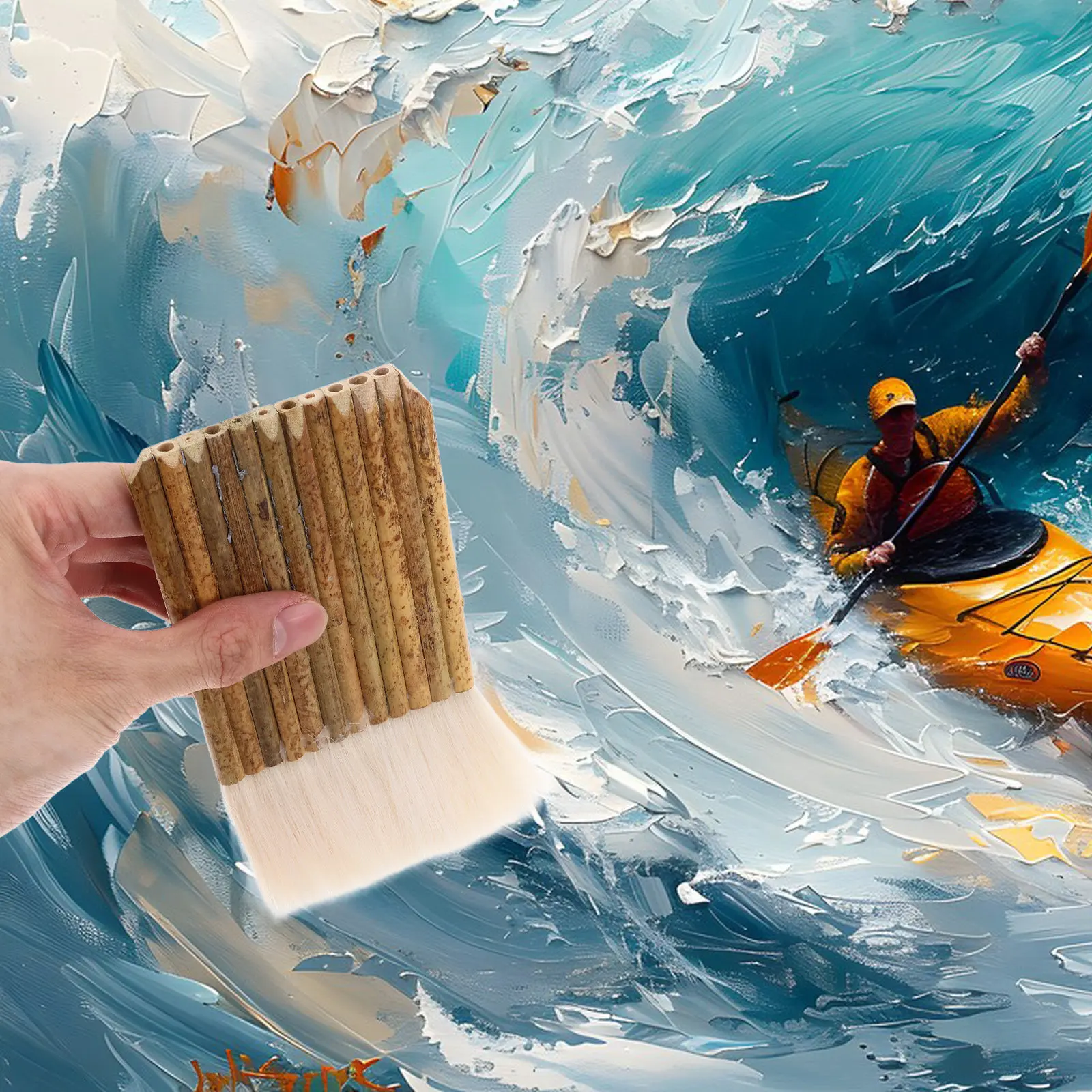 Набор из 2 мягких кистей для рисования с бамбуковой ручкой: для каллиграфии, скетчинга, гончарных работ, акварели, масла, акрила
Набор из 2 мягких кистей для рисования с бамбуковой ручкой: для каллиграфии, скетчинга, гончарных работ, акварели, масла, акрила