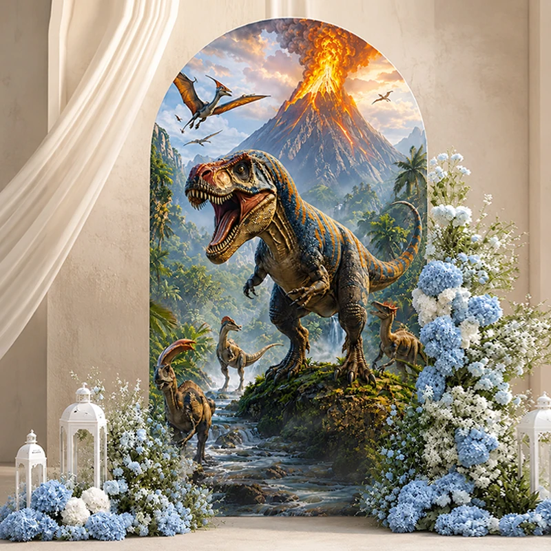 Jurassic Dinosaur Arch Backdrop Cover T Rex Volcano Jungle Elastic Fabric Boys Birthday Party Baby Shower Photo Booth Background
Jurassic Dinosaur Arch Backdrop Cover T Rex Volcano Jungle Elastic Fabric Boys Birthday Party Baby Shower Photo Booth Background