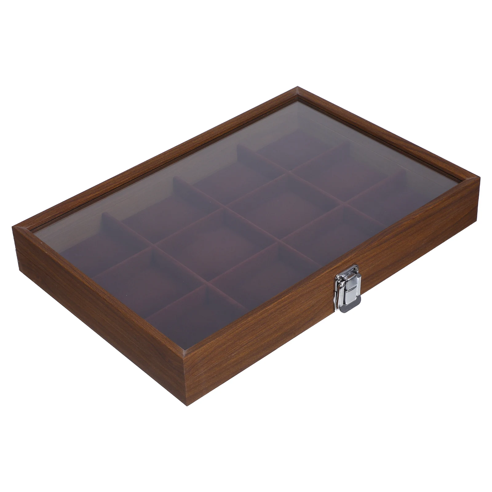 Wooden Jewelry Storage Box Bangle Bracelet Organizer Display Tray Lined Protective Clasp Multigrid Holder Household Decorative
Wooden Jewelry Storage Box Bangle Bracelet Organizer Display Tray Lined Protective Clasp Multigrid Holder Household Decorative