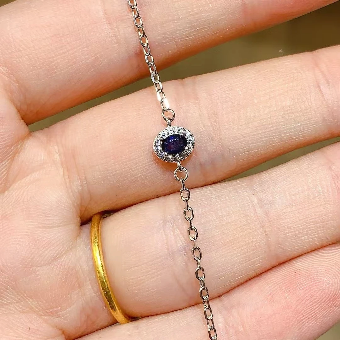 KJJEAXCMY Natural Sapphire Bracelet High Clarity Lustrous Locking Color Process S925 Silver Electroplated Jewelry Accessory
KJJEAXCMY Natural Sapphire Bracelet High Clarity Lustrous Locking Color Process S925 Silver Electroplated Jewelry Accessory