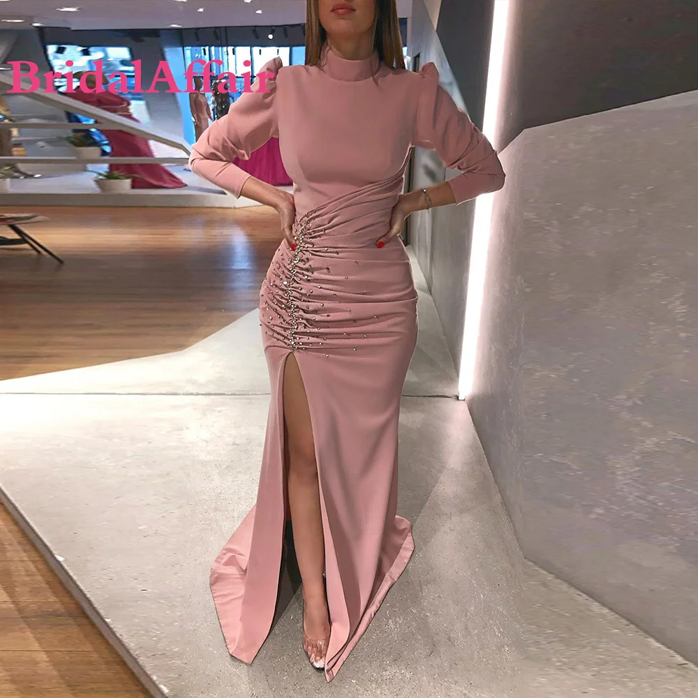 BridalAffair Simple Pink Long Sleeves Muslim Prom Dress Formal Party Gown For Woman Pleat Beading Evening Vestido De Noche 2022
BridalAffair Simple Pink Long Sleeves Muslim Prom Dress Formal Party Gown For Woman Pleat Beading Evening Vestido De Noche 2022