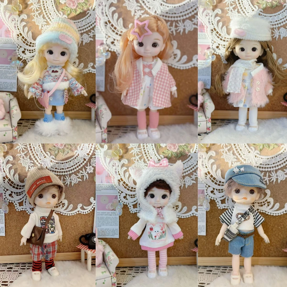 Куклы BJD 1/8, игрушки для девочек, милые шарнирные куклы для переодевания, 16 см, модные куклы, детские игрушки для мальчиков, подарки на день рождения, игрушки BJD
Куклы BJD 1/8, игрушки для девочек, милые шарнирные куклы для переодевания, 16 см, модные куклы, детские игрушки для мальчиков, подарки на день рождения, игрушки BJD