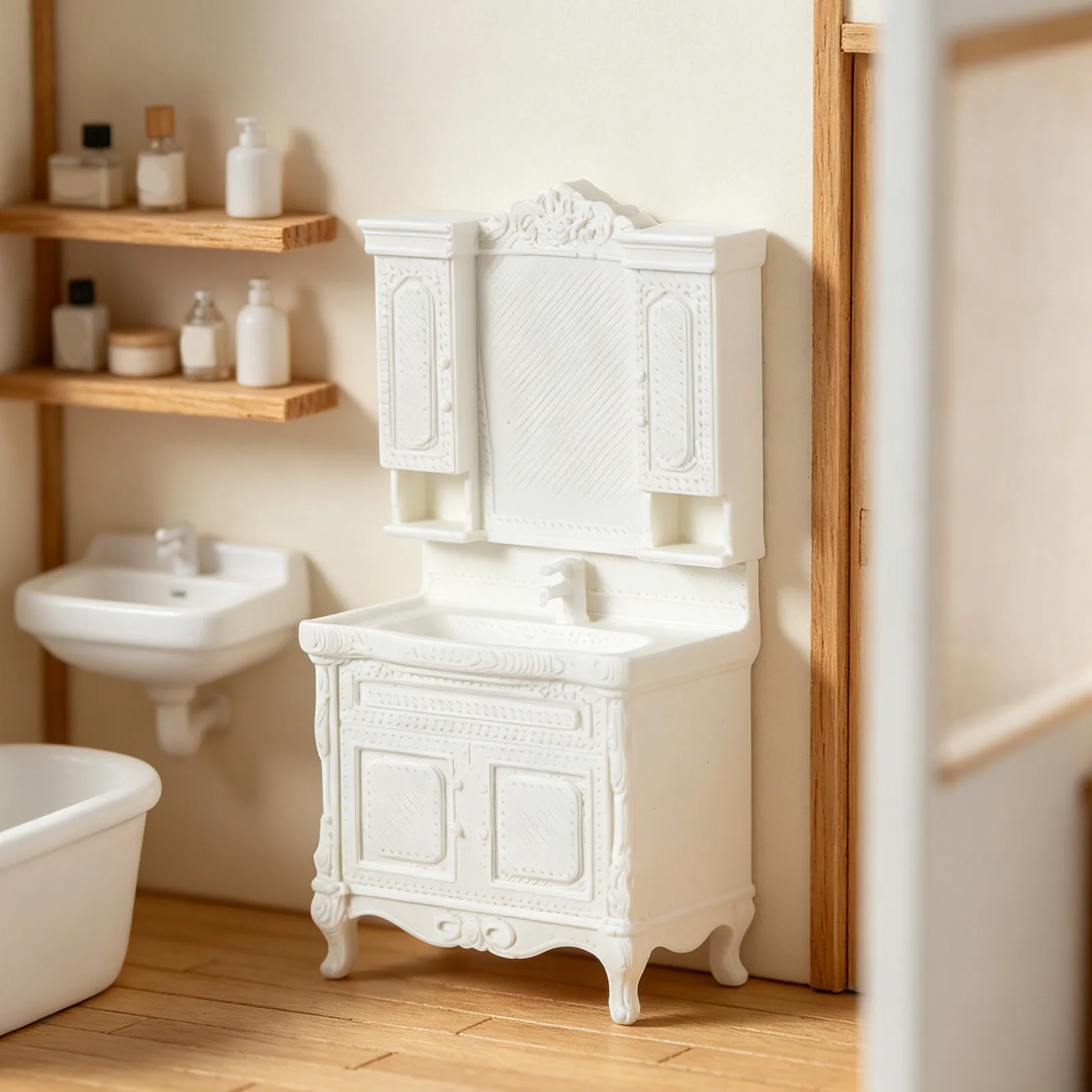 Miniature Bathroom Sink Cabinet 1 12 Scale Style Washbasin Dollhouse Scene Layout Mini Bathroom Furniture Decor
Miniature Bathroom Sink Cabinet 1 12 Scale Style Washbasin Dollhouse Scene Layout Mini Bathroom Furniture Decor