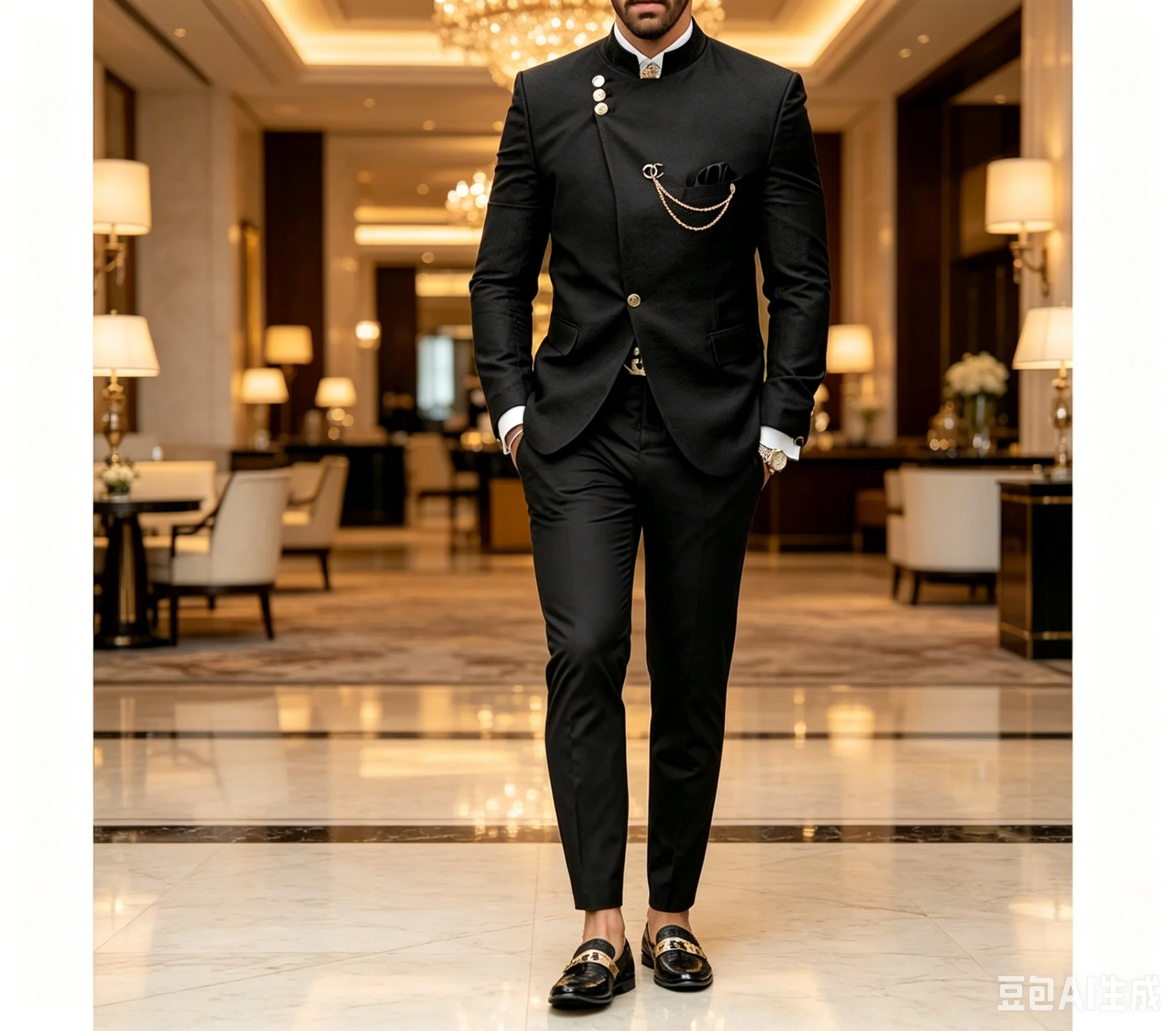Formal Black Wedding Men's Suits Stand Lapel Single Breasted 2Piece Jacket Pants Slim Fit Male Clothing Terno No accessories
Formal Black Wedding Men's Suits Stand Lapel Single Breasted 2Piece Jacket Pants Slim Fit Male Clothing Terno No accessories
