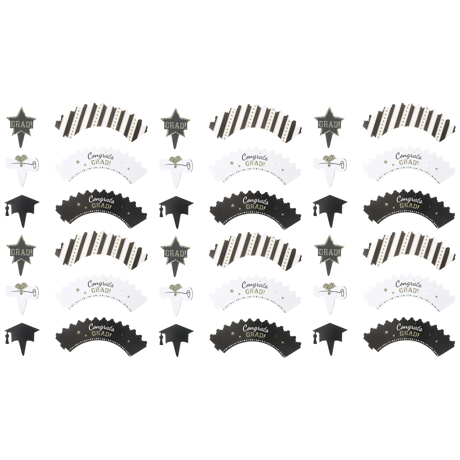 36 Sets Graduation Cake Decoration Paper Cupcake Toppers Party Kit Ornament Creative Insert Picks Food Grade Safe Material
36 Sets Graduation Cake Decoration Paper Cupcake Toppers Party Kit Ornament Creative Insert Picks Food Grade Safe Material
