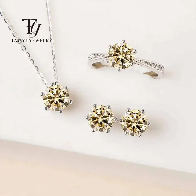 Solitaire 1ct D Color Moissanite Jewelry Set 925 Sterling Silver Party Wedding Rings Earrings Necklace For Women Bridal Gift
Solitaire 1ct D Color Moissanite Jewelry Set 925 Sterling Silver Party Wedding Rings Earrings Necklace For Women Bridal Gift