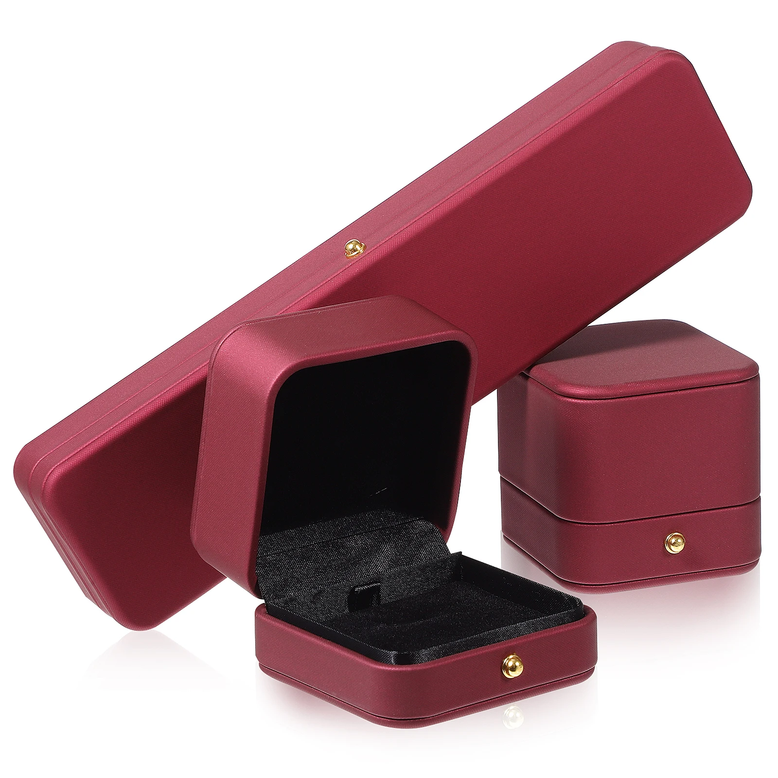3pcs Round Corner Golden Buckle Jewelry Boxes PU Storage Containers for Rings Necklaces Bracelets Gifts
3pcs Round Corner Golden Buckle Jewelry Boxes PU Storage Containers for Rings Necklaces Bracelets Gifts