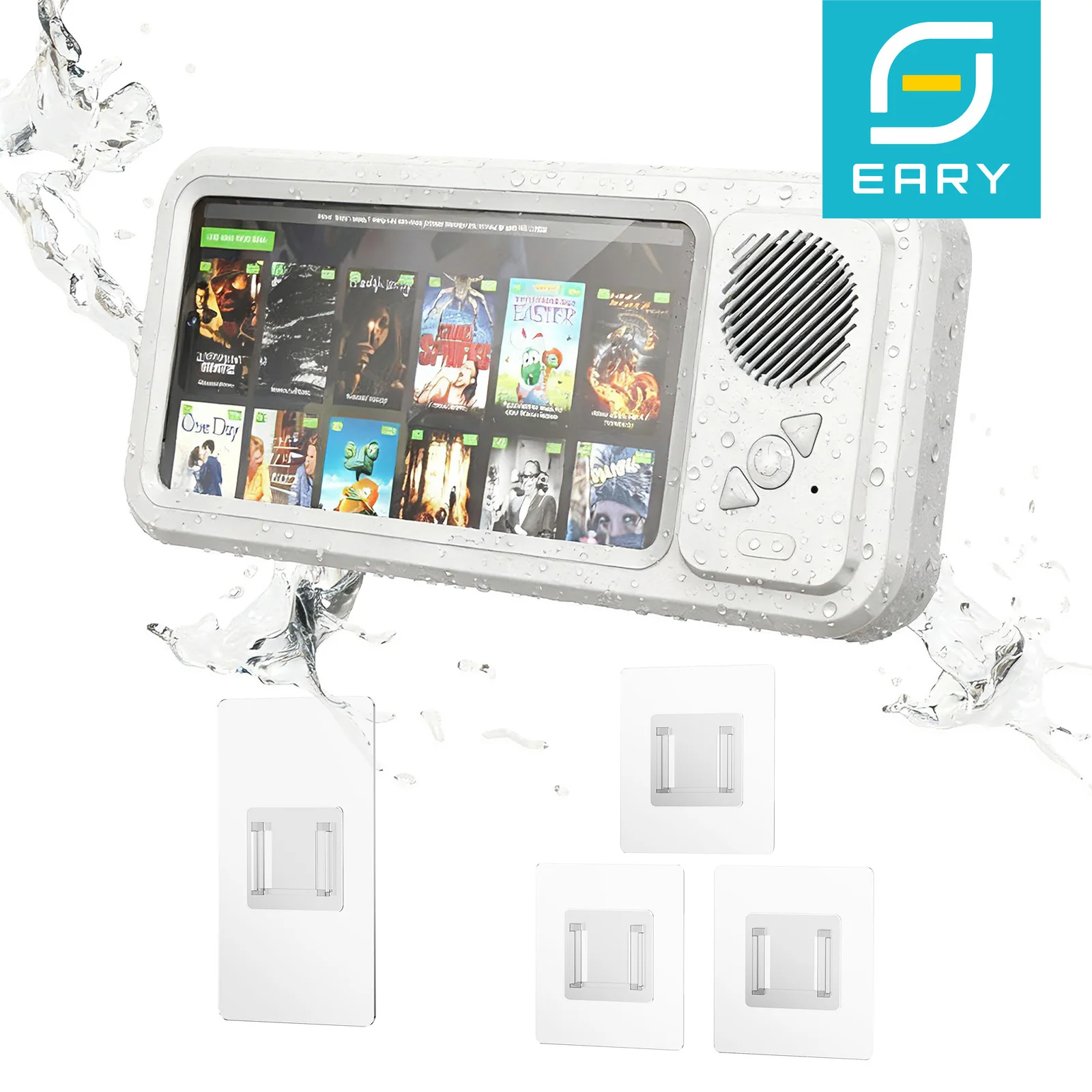 Eary Shower Phone Holder Waterproof with Speaker Hole 360°Rotate Phone Stand Mount for Bathroom Bathtub Kitchen Wall for iPhone
Eary Shower Phone Holder Waterproof with Speaker Hole 360°Rotate Phone Stand Mount for Bathroom Bathtub Kitchen Wall for iPhone