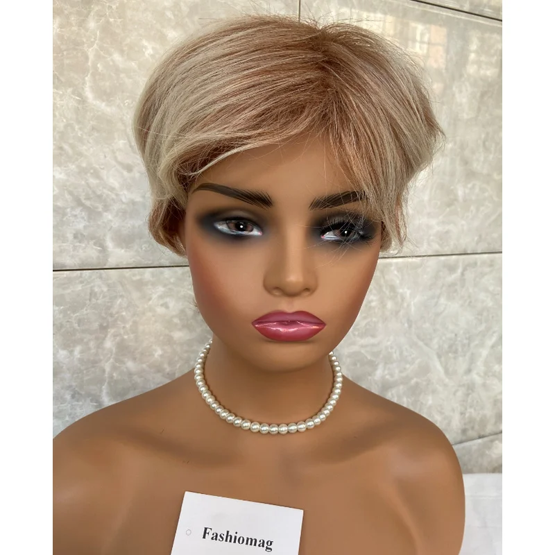 Short Pixie Blonde Mix Synthetic Wig for Women Soft Natural Daily Use Hairpiece
Short Pixie Blonde Mix Synthetic Wig for Women Soft Natural Daily Use Hairpiece