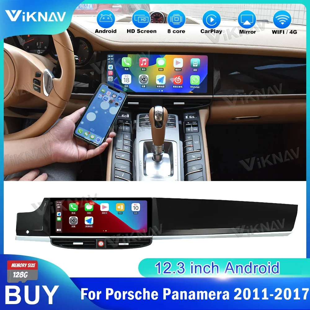 Автомобильный радиоприемник Viknav, 12,3 дюймов, Android, для Porsche Panamera 2011-2017, беспроводной Carplay, автомобильный GPS-навигатор, мультимедийный плеер
Автомобильный радиоприемник Viknav, 12,3 дюймов, Android, для Porsche Panamera 2011-2017, беспроводной Carplay, автомобильный GPS-навигатор, мультимедийный плеер