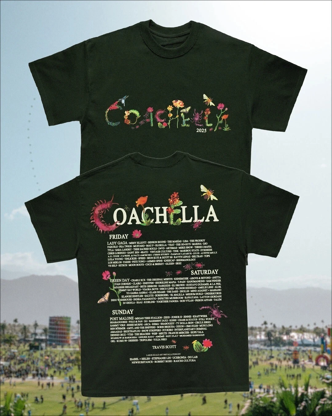 Футболка Coachella Cactus Flower 25. Новое издание подходит для мужчин и женщин в спортивной одежде с короткими рукавами и повседневной носке.
Футболка Coachella Cactus Flower 25. Новое издание подходит для мужчин и женщин в спортивной одежде с короткими рукавами и повседневной носке.