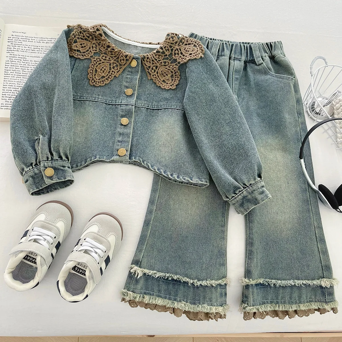 Комплекты одежды для девочек, весна-осень 2026, детские джинсовые пальто, брюки, модный костюм из 2 предметов для маленьких девочек, детские спортивные костюмы, От 7 до 8 лет
Комплекты одежды для девочек, весна-осень 2026, детские джинсовые пальто, брюки, модный костюм из 2 предметов для маленьких девочек, детские спортивные костюмы, От 7 до 8 лет