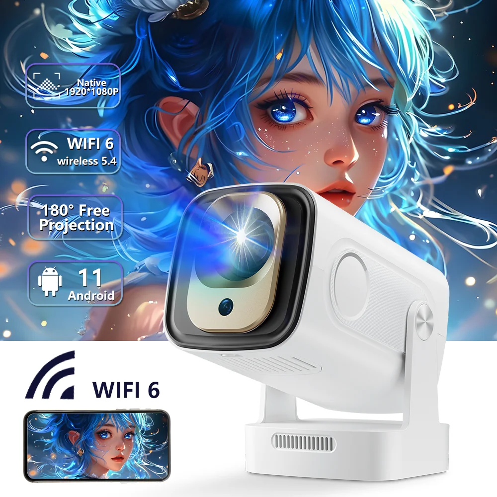 HY260 Pro Portable Projector Android 11 400ANSI 2.4G/5G WiFi6 Allwinner H713 Quad-core For Home Cinema Outdoor Projectors
HY260 Pro Portable Projector Android 11 400ANSI 2.4G/5G WiFi6 Allwinner H713 Quad-core For Home Cinema Outdoor Projectors