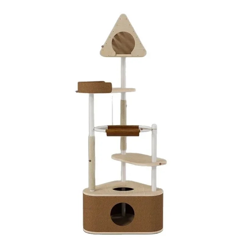 The cat climbs an integrated large wrought iron wooden cat rack, and the scratching column not occupy
The cat climbs an integrated large wrought iron wooden cat rack, and the scratching column not occupy
