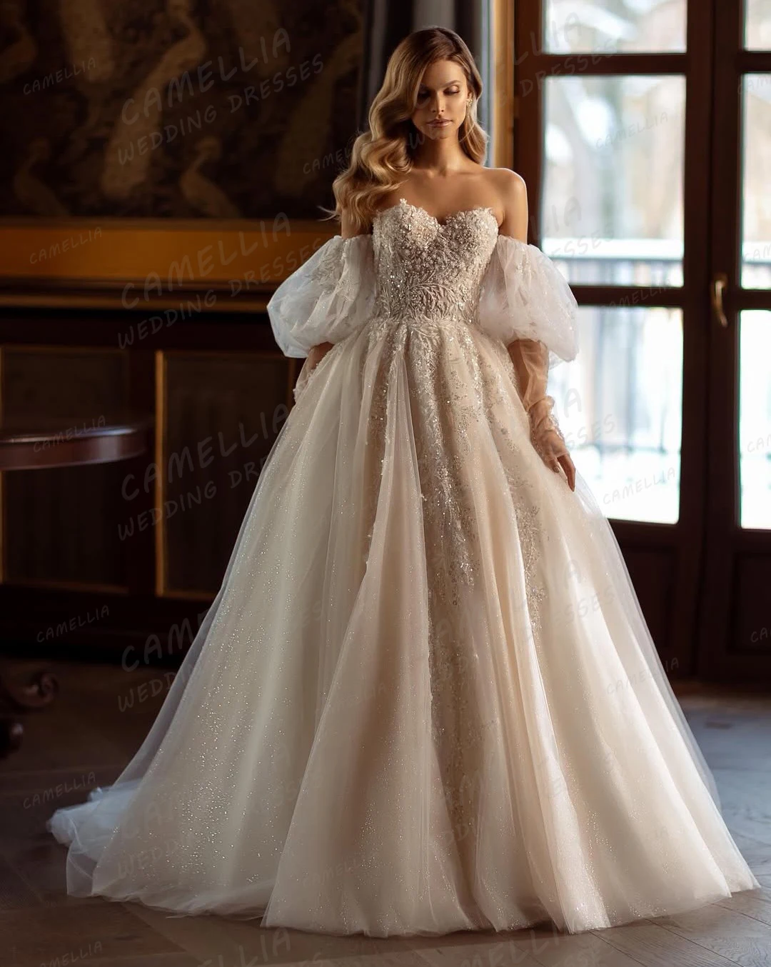 Очаровательные блестящие свадебные платья трапециевидной формы, женские сексуальные свадебные платья с аппликацией в форме сердца, пышный тюль, Vestidos De Novia по индивидуальному заказу
Очаровательные блестящие свадебные платья трапециевидной формы, женские сексуальные свадебные платья с аппликацией в форме сердца, пышный тюль, Vestidos De Novia по индивидуальному заказу