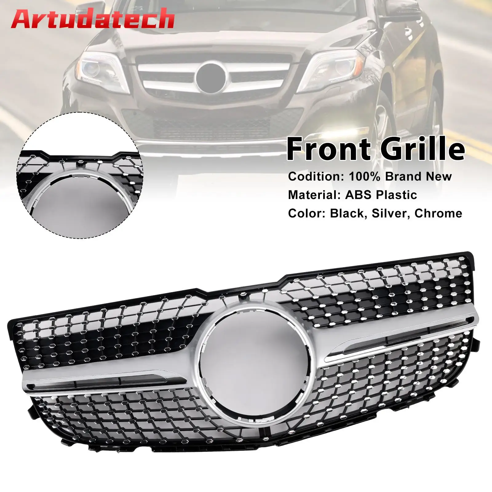 Artudatech Front Bumper Grill Grille Fit Mercedes Benz X204 GLK-Class 2013-2015 Diamond Car Accessories 2014
Artudatech Front Bumper Grill Grille Fit Mercedes Benz X204 GLK-Class 2013-2015 Diamond Car Accessories 2014