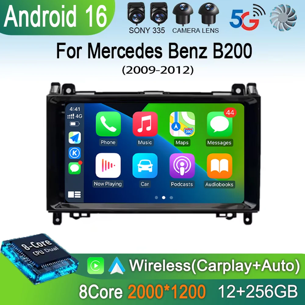 Android 16 For Mercedes Benz B200 A B Class W169 A160 A180 A200 A220 2009 - 2012 Audio DSP Stereo 4G Car Radio Multimedia Player
Android 16 For Mercedes Benz B200 A B Class W169 A160 A180 A200 A220 2009 - 2012 Audio DSP Stereo 4G Car Radio Multimedia Player