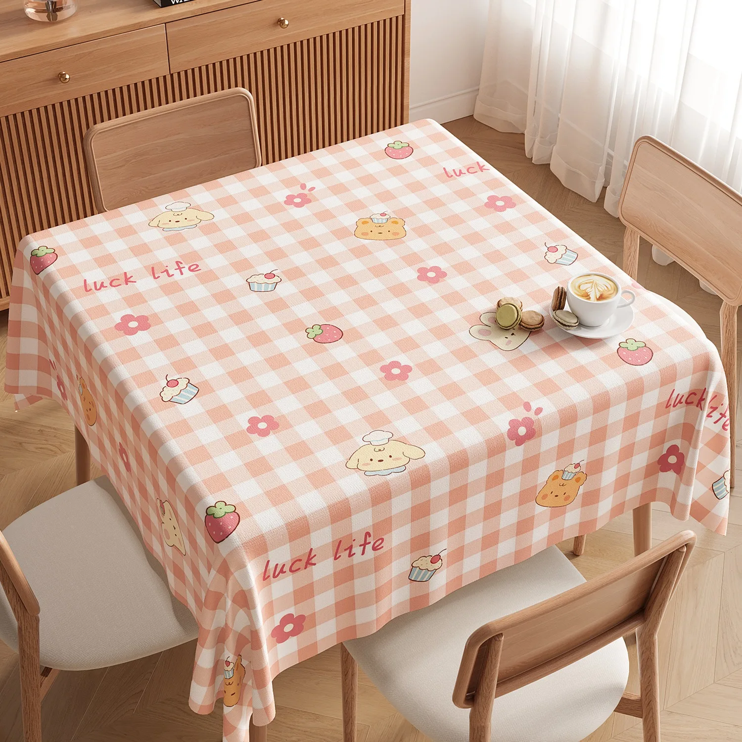Kawaii Pink Plaid Tablecloth Cartoon Bear Dog Table Cover for Dining Room Kitchen Party Decor Cute Ins Style Desk Protector
Kawaii Pink Plaid Tablecloth Cartoon Bear Dog Table Cover for Dining Room Kitchen Party Decor Cute Ins Style Desk Protector