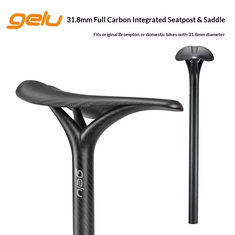 GELU 31.8mm Diameter Full Carbon Fiber Integrated Seat Post Saddle One Piece Saddle Seatpost Upgrade Part For Brompton Bicycle
GELU 31.8mm Diameter Full Carbon Fiber Integrated Seat Post Saddle One Piece Saddle Seatpost Upgrade Part For Brompton Bicycle