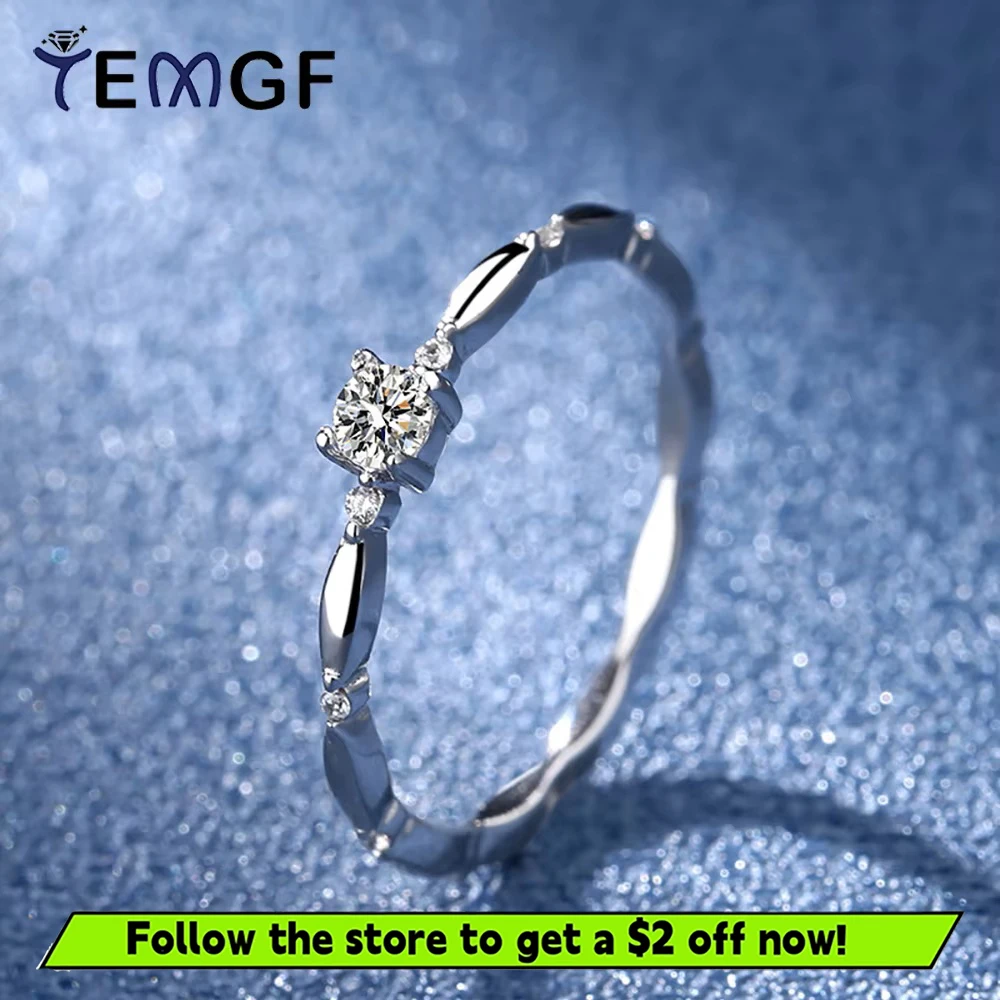 TEMGF D Color 3mm Moissanite Ring GRA Certification S925 Sterling Silver Thin Ring for Women Fine Jewelry Commuting Fashion Item
TEMGF D Color 3mm Moissanite Ring GRA Certification S925 Sterling Silver Thin Ring for Women Fine Jewelry Commuting Fashion Item