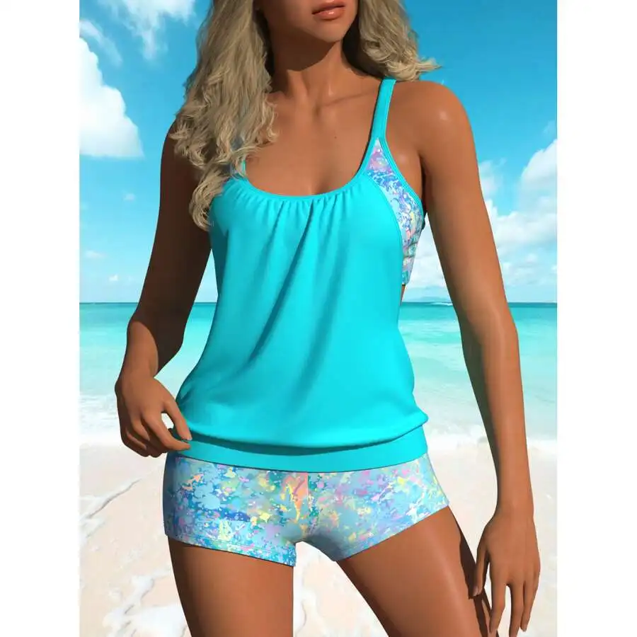 Womens Turquoise Splatter Print Tank Top And Shorts Set Summer Beach Cover Up
Womens Turquoise Splatter Print Tank Top And Shorts Set Summer Beach Cover Up