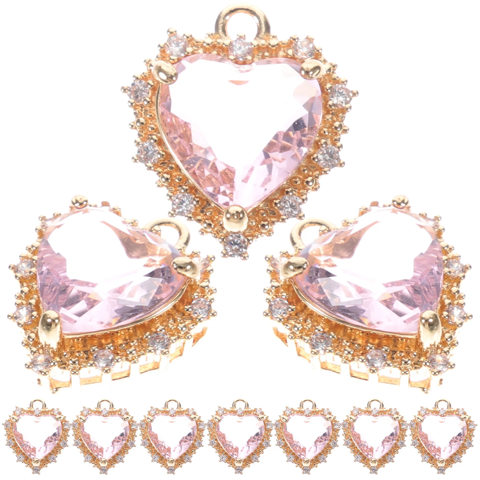 10Pcs Heart Pendant Copper Charms for Necklace DIY Bracelet Ornaments Jewelry Making Accessories Handmade Craft Decorations
10Pcs Heart Pendant Copper Charms for Necklace DIY Bracelet Ornaments Jewelry Making Accessories Handmade Craft Decorations