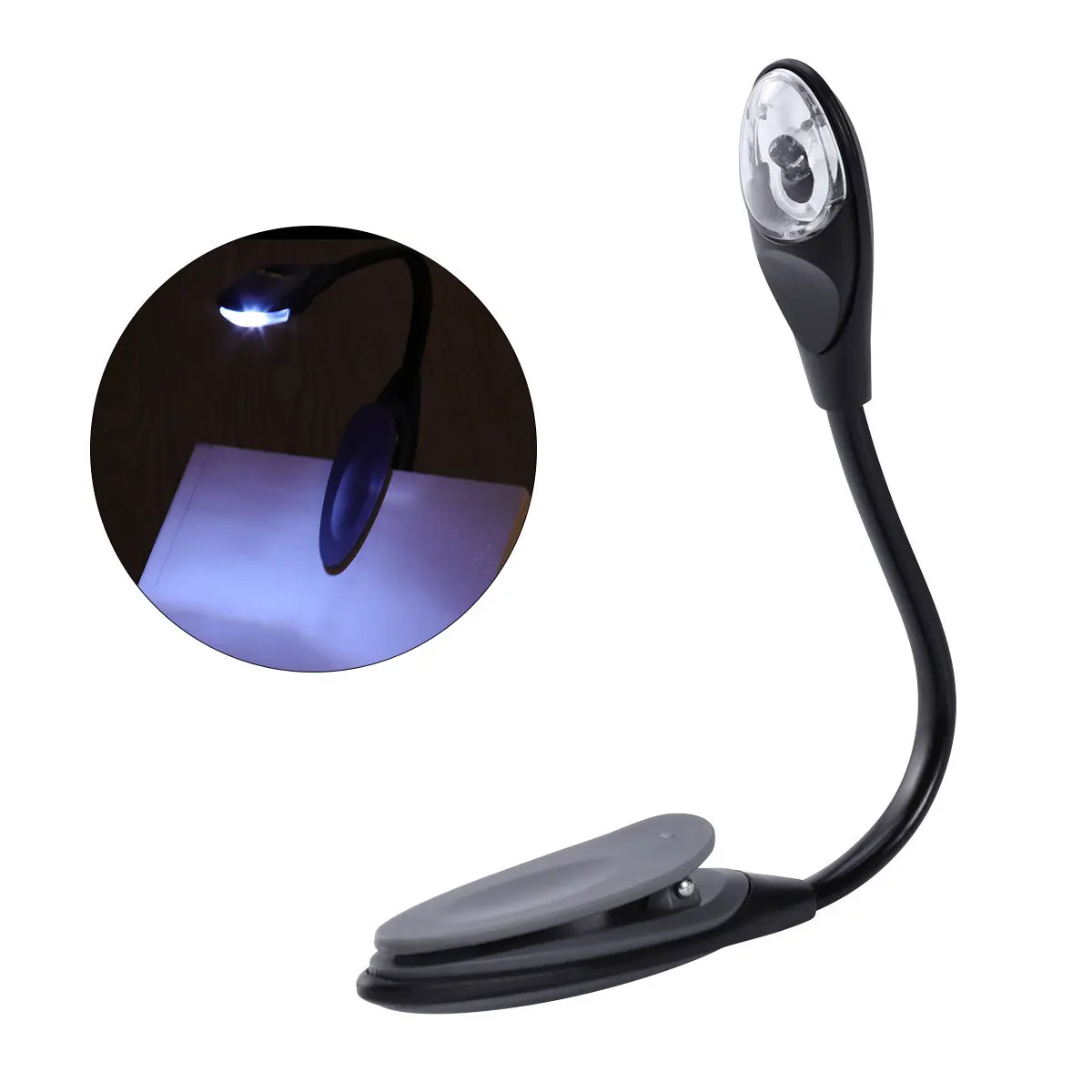Mini Clip-on Book Light Flexible Adjustable LED Reading Lamp Portable for Books Camping Fishing Night Use Grey
Mini Clip-on Book Light Flexible Adjustable LED Reading Lamp Portable for Books Camping Fishing Night Use Grey