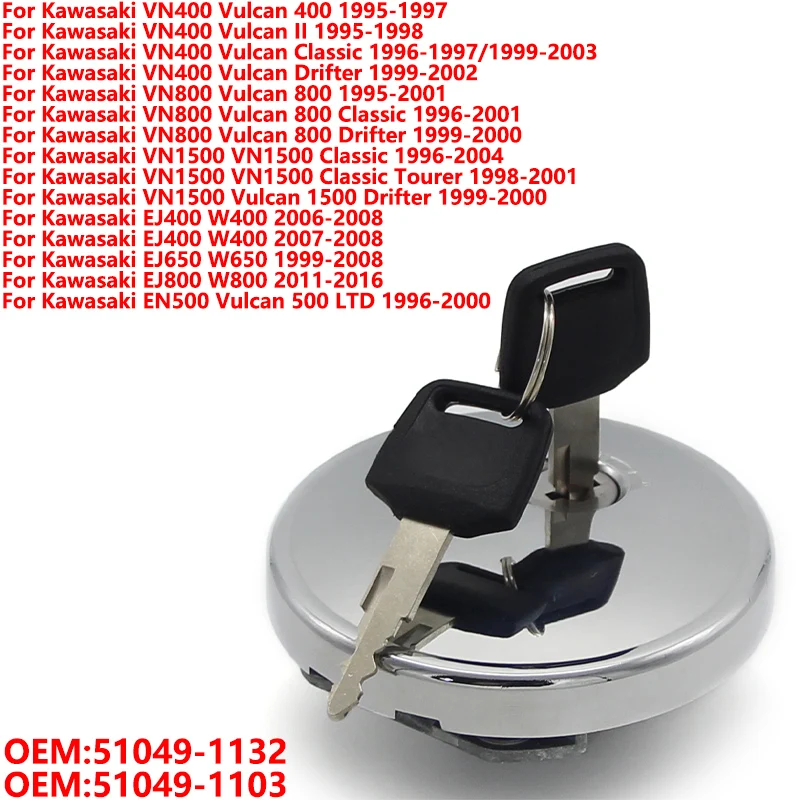 Fuel tank cap For Kawasaki VN800 Vulcan 800 Classic Drifter EJ400 W400 EJ650 W650 EJ800 W800 EN500 LTD Motorcycle Accessories
Fuel tank cap For Kawasaki VN800 Vulcan 800 Classic Drifter EJ400 W400 EJ650 W650 EJ800 W800 EN500 LTD Motorcycle Accessories