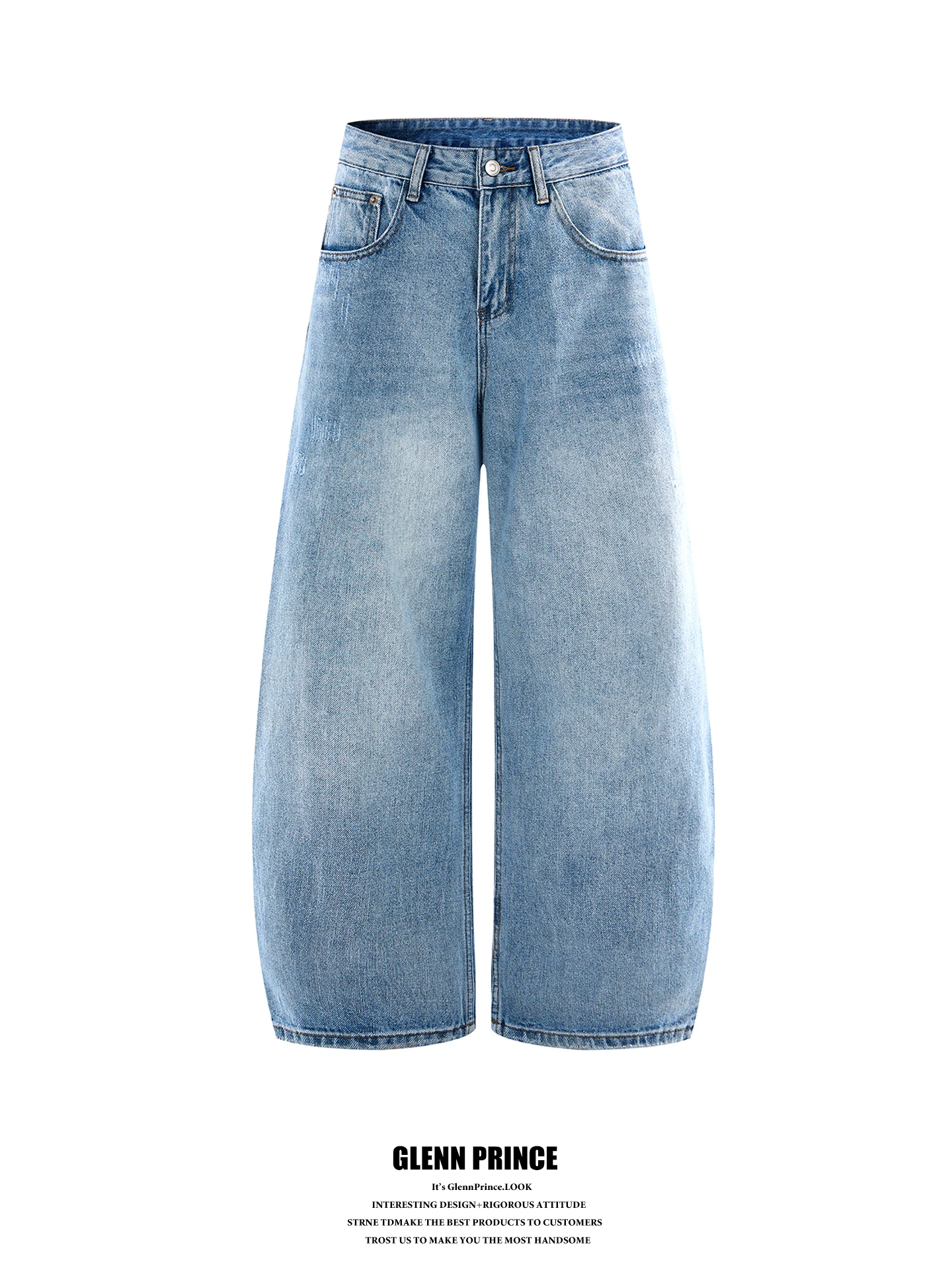 Retro Washed Loose Fit High Waist Straight Leg Blue Jeans Men Women GPstudio Versatile Long Trousers Casual Youth Style
Retro Washed Loose Fit High Waist Straight Leg Blue Jeans Men Women GPstudio Versatile Long Trousers Casual Youth Style