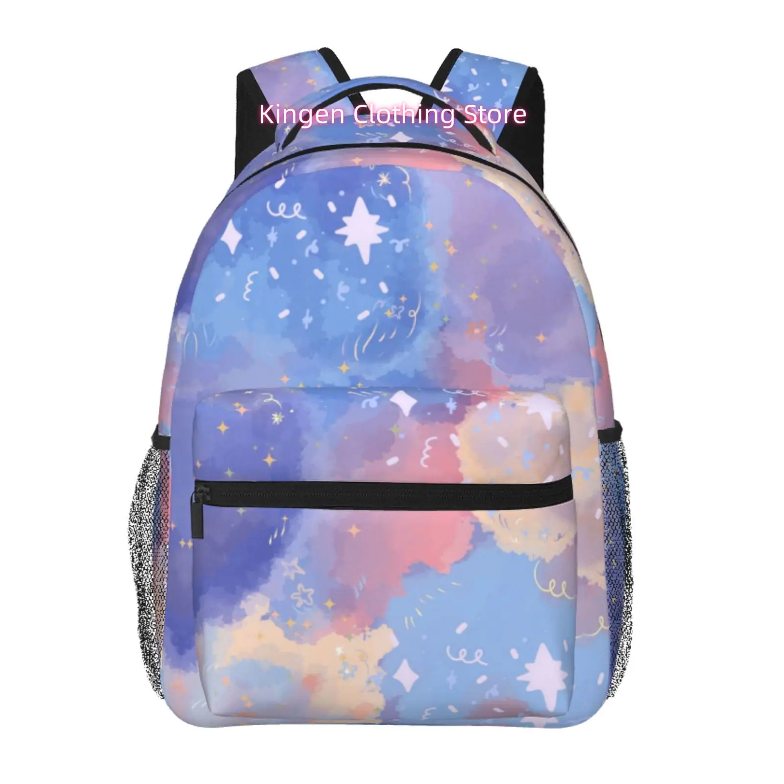 Watercolor Pastel Galaxy with Stars Print Backpack, High Quality Oxford Cloth, Adjustable Shoulder Straps, for Commuting and Dai
Watercolor Pastel Galaxy with Stars Print Backpack, High Quality Oxford Cloth, Adjustable Shoulder Straps, for Commuting and Dai
