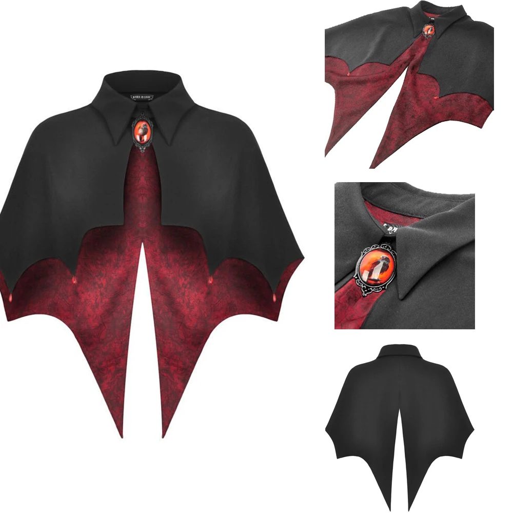2026 Vintage Medieval Vampire Shrug Bat Cape Renaissance Retro Short Cape Halloween Cloak Stage Poncho DeviPerformance Costume
2026 Vintage Medieval Vampire Shrug Bat Cape Renaissance Retro Short Cape Halloween Cloak Stage Poncho DeviPerformance Costume