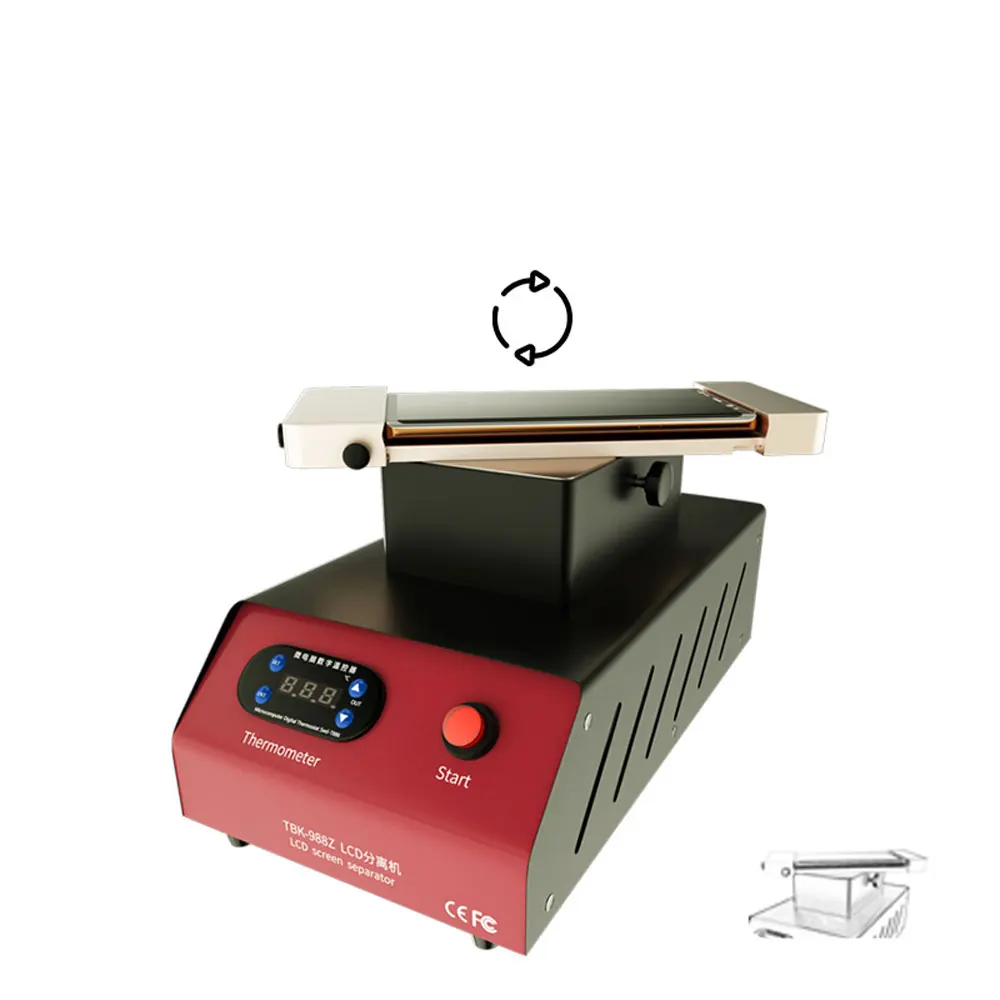 7 inch LCD Separator Machine 988Z Rotation Heating Plate Edge Screen Middle Frame Glue Removal Cleaning Built-In 2 Pumps
7 inch LCD Separator Machine 988Z Rotation Heating Plate Edge Screen Middle Frame Glue Removal Cleaning Built-In 2 Pumps