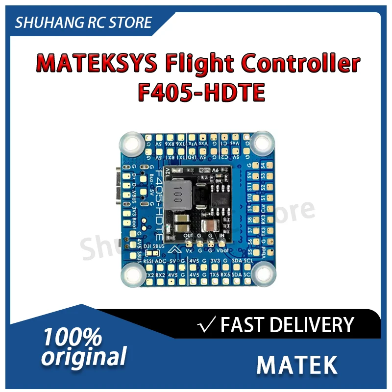 Контроллер полета MATEK MATEKSYS F405-HDTE Blackbox Встроенный двойной BEC OSD 3-12s LiPo для радиоуправляемых самолетов FPV Дроны для фристайла
Контроллер полета MATEK MATEKSYS F405-HDTE Blackbox Встроенный двойной BEC OSD 3-12s LiPo для радиоуправляемых самолетов FPV Дроны для фристайла