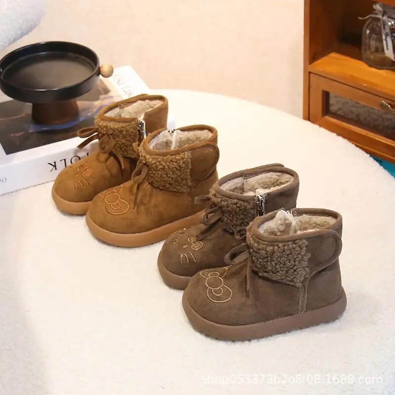 Hot Sanrio Hello Kitty Girl Winter Fleece-Lined Thicken Cotton Boots Student Fashion Cartoon Anime Child Snow Boots New Style
Hot Sanrio Hello Kitty Girl Winter Fleece-Lined Thicken Cotton Boots Student Fashion Cartoon Anime Child Snow Boots New Style