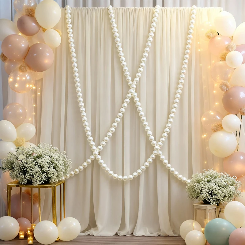 Large Pearl Garland Wedding Pearl Bead String Pendant Pearl Bead Hanging Background Wall for Bridal Wedding Party Home Decor
Large Pearl Garland Wedding Pearl Bead String Pendant Pearl Bead Hanging Background Wall for Bridal Wedding Party Home Decor