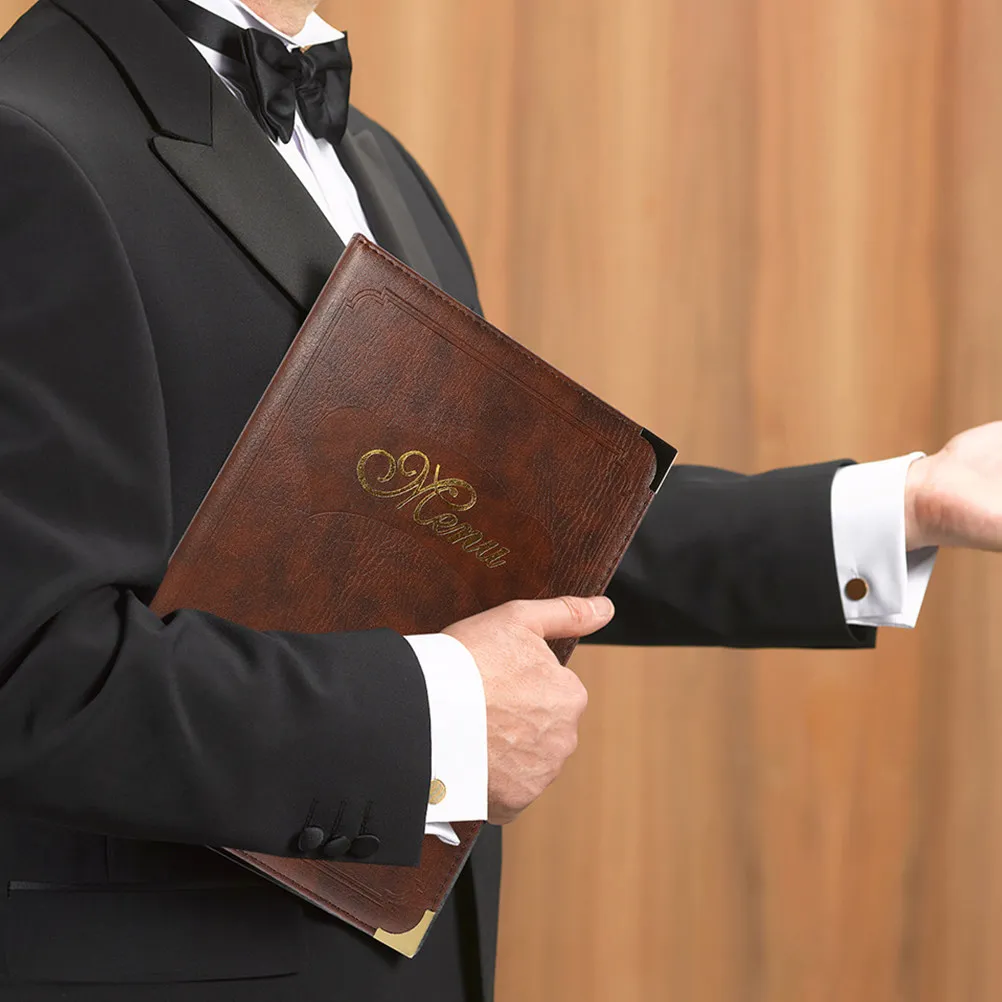2Pcs Menu Cover Holder A4 Menu Book PU Simple Design Round Corner Safe Comfortable for Restaurant Bar Hotel
2Pcs Menu Cover Holder A4 Menu Book PU Simple Design Round Corner Safe Comfortable for Restaurant Bar Hotel